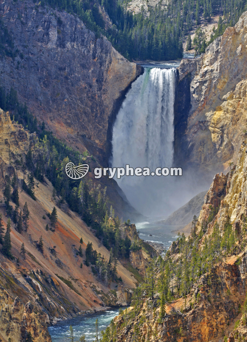 Erosion d'un canyon - Yellowstone falls (Parc national de Yellowstone, USA) - gryphea.org